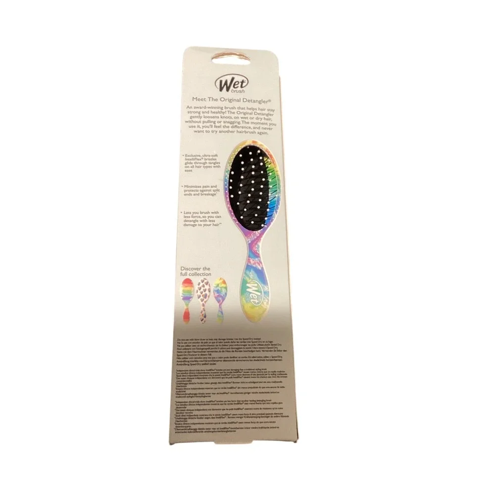 Wet Brush Original Detangler Limited Edition Rainbow Tie Dye Hair Brush New